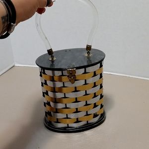 Vintage Dorset Rex Fifth Ave. Metallic Basket Handbag